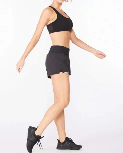 Aero 2-in-1 3 Inch Shorts Black/Silver Reflective