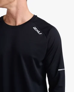Aero Long Sleeve Black/Silver Reflective M