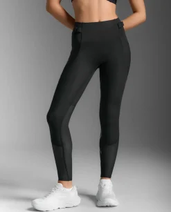 Aero Mesh Hi-Rise Comp Tights Black/Silver