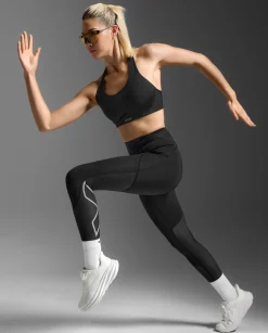 Aero Mesh Hi-Rise Comp Tights Black/Silver