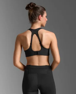 Aero Mesh Medium Impact Bra Black/Silver Reflecitve
