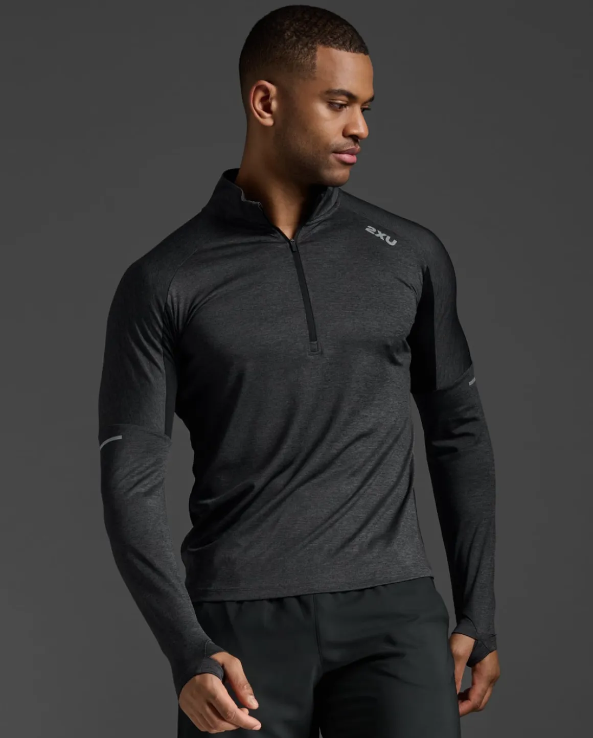 Aero 1/2 Zip Black/Silver Reflecitve