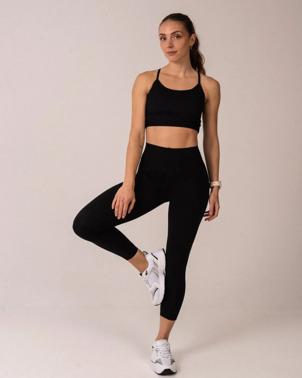 Air Legging Cropped Black 2-PACK