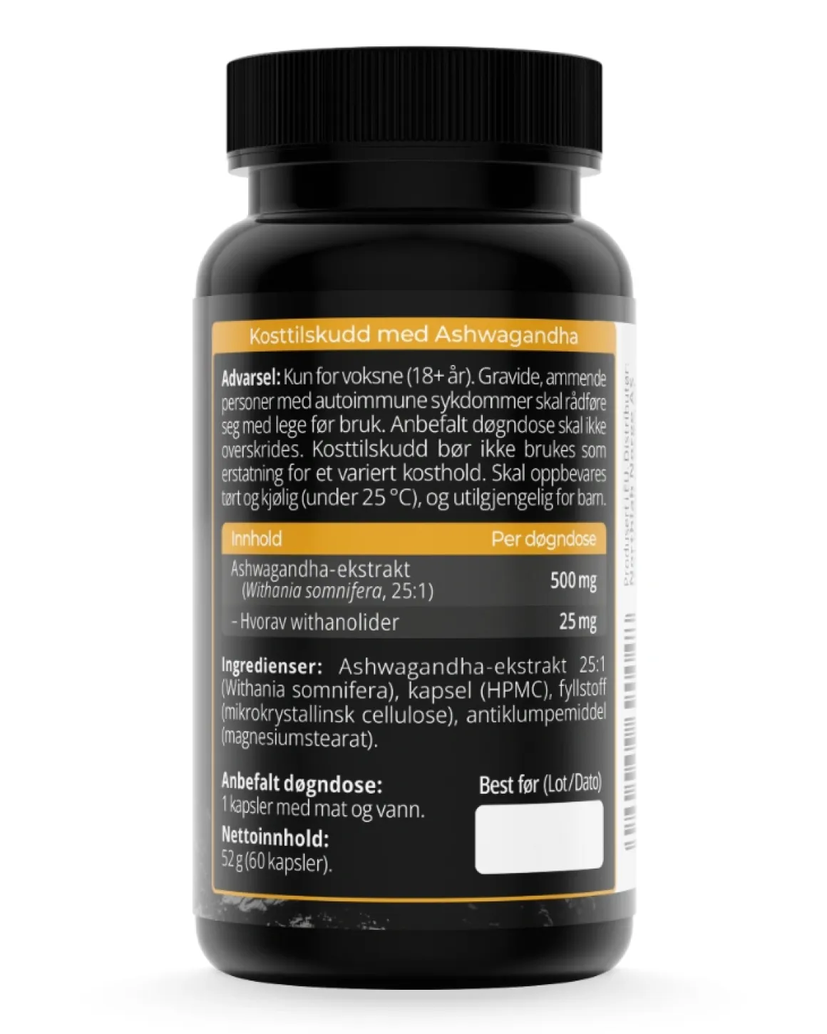 Ashwagandha 500mg 60 caps