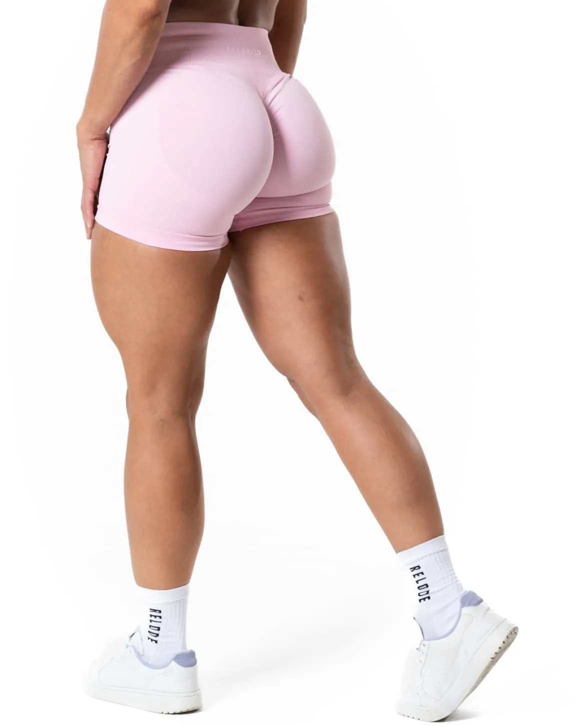 Aura Seamless Scrunch Shorts Light Pink