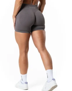 Aura Seamless Scrunch Shorts Earth Grey
