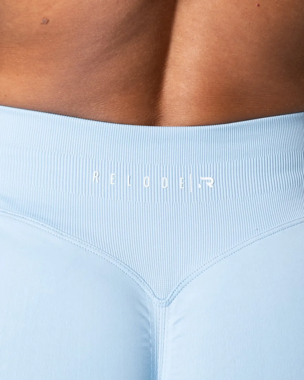 Aura Seamless Scrunch Shorts Light Blue