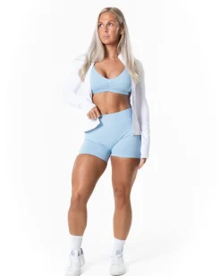 Aura Seamless Scrunch Shorts Light Blue