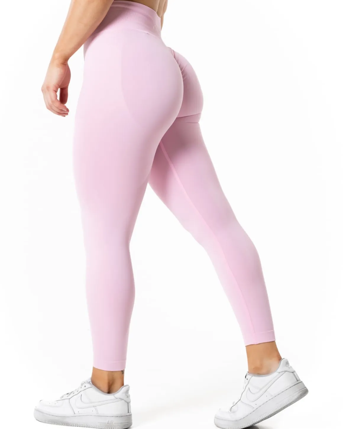 Aura Seamless Scrunch Tights Light Pink