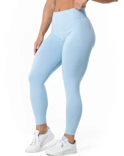 Aura Seamless Scrunch Tights Light Blue