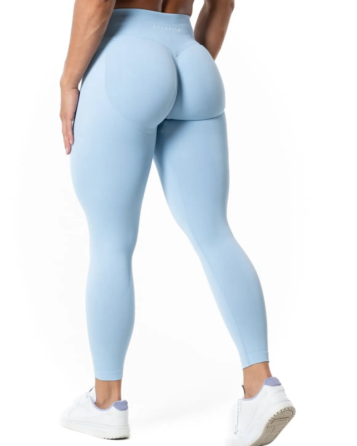 Aura Seamless Scrunch Tights Light Blue