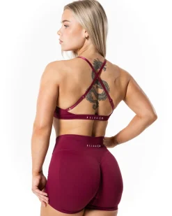 Aura Seamless Sports Bra Cherry
