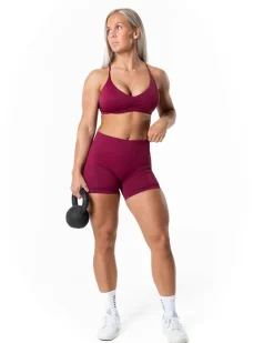 Aura Seamless Sports Bra Cherry