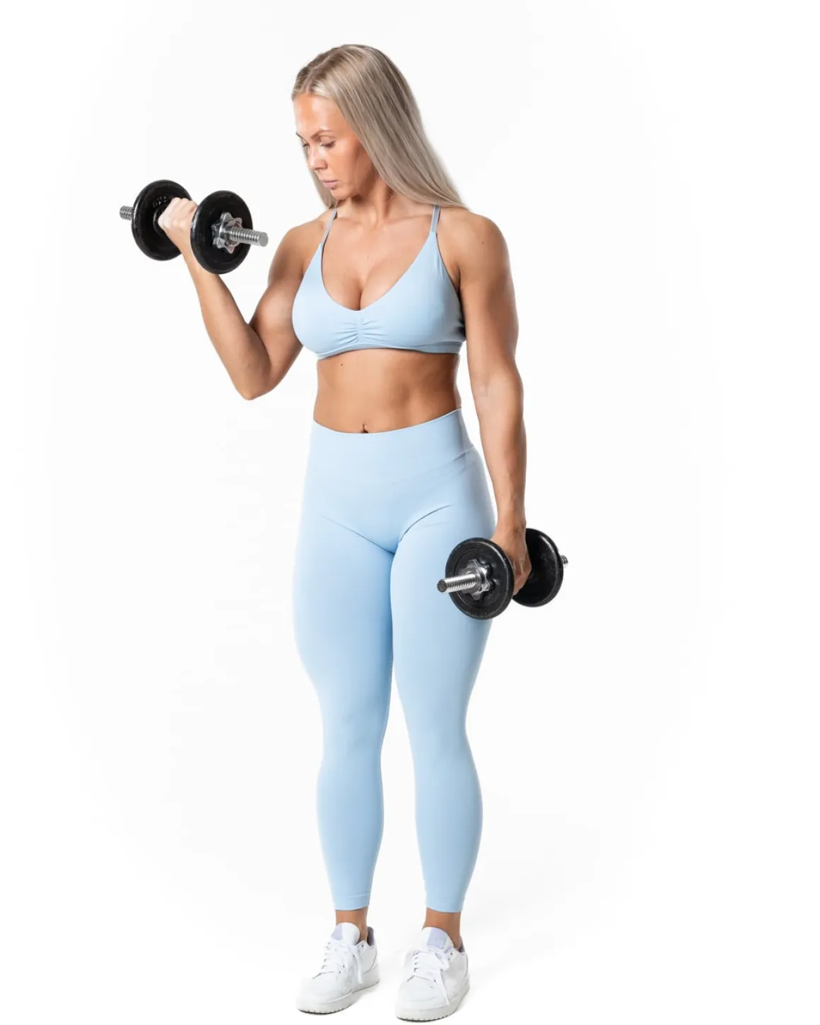 Aura Seamless Sports Bra Light Blue