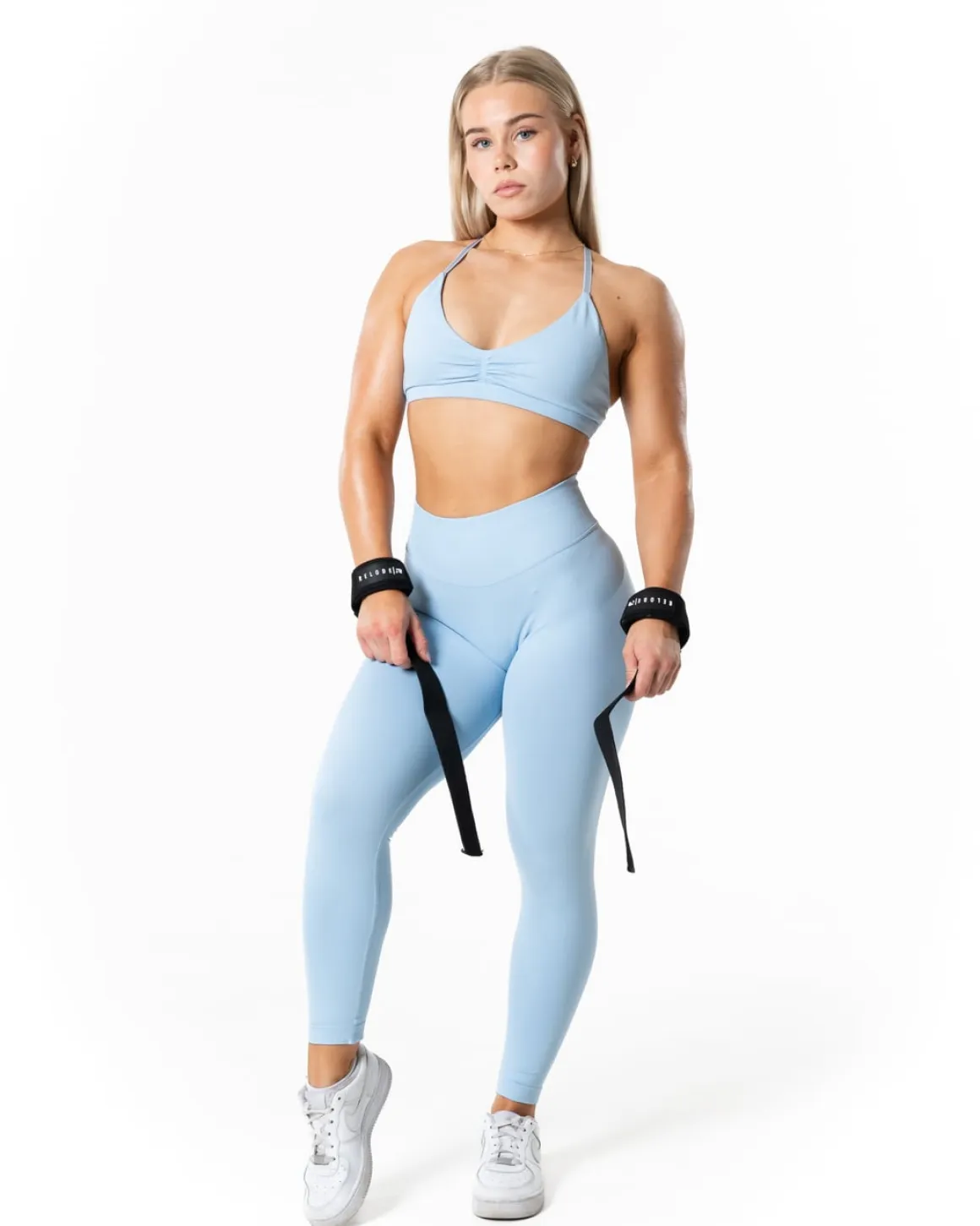 Aura Seamless Sports Bra Light Blue