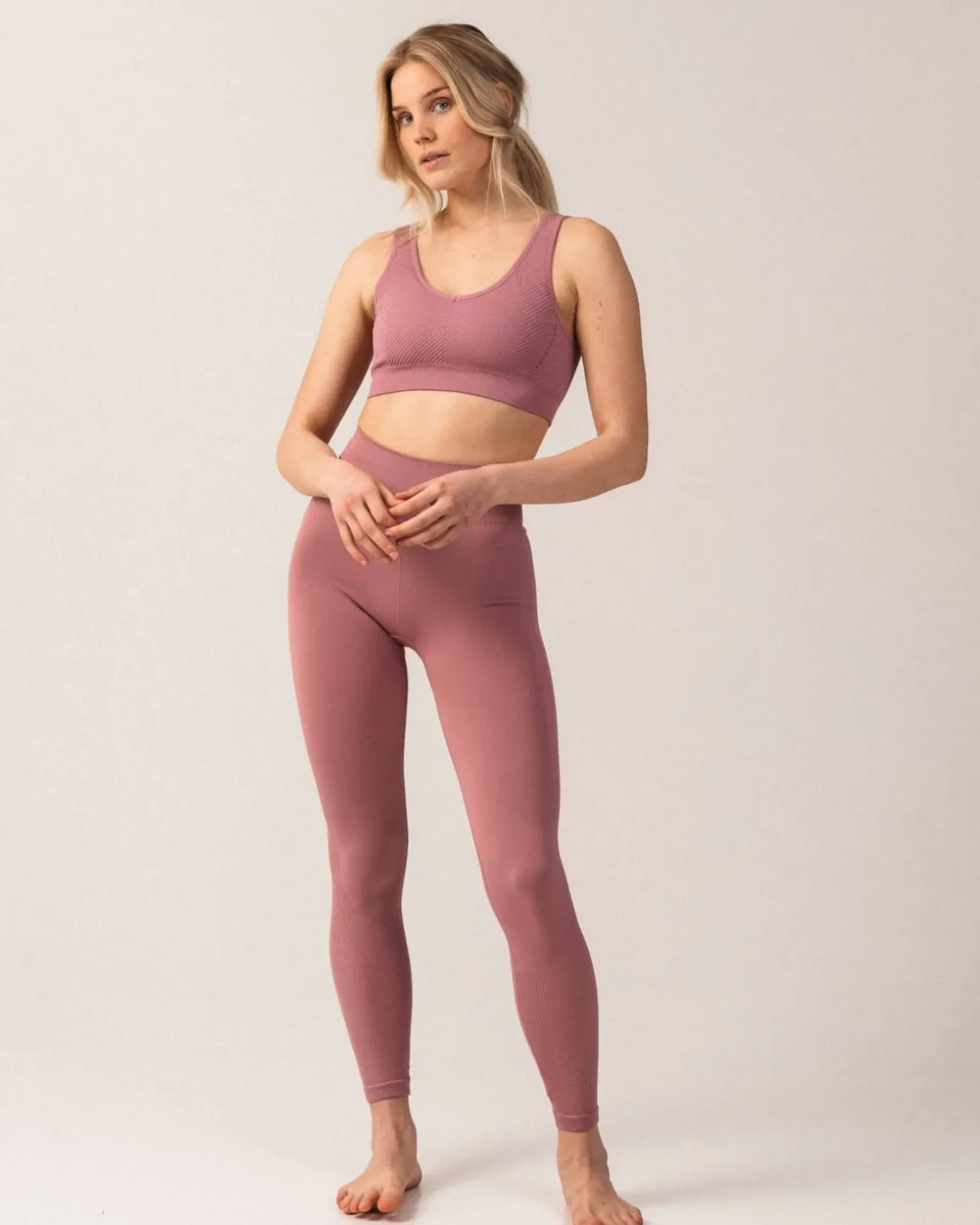 Balance Herringbone Seamless Bra Pink Rose