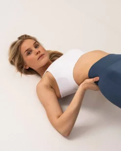 Balance Herringbone Seamless Bra White