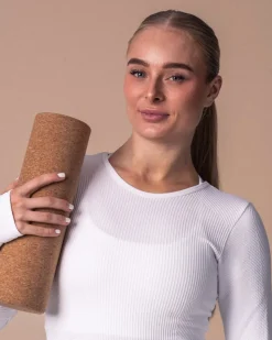 Balance Herringbone Seamless LS White