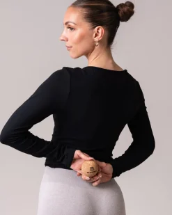 Ballet Wrap Top Black