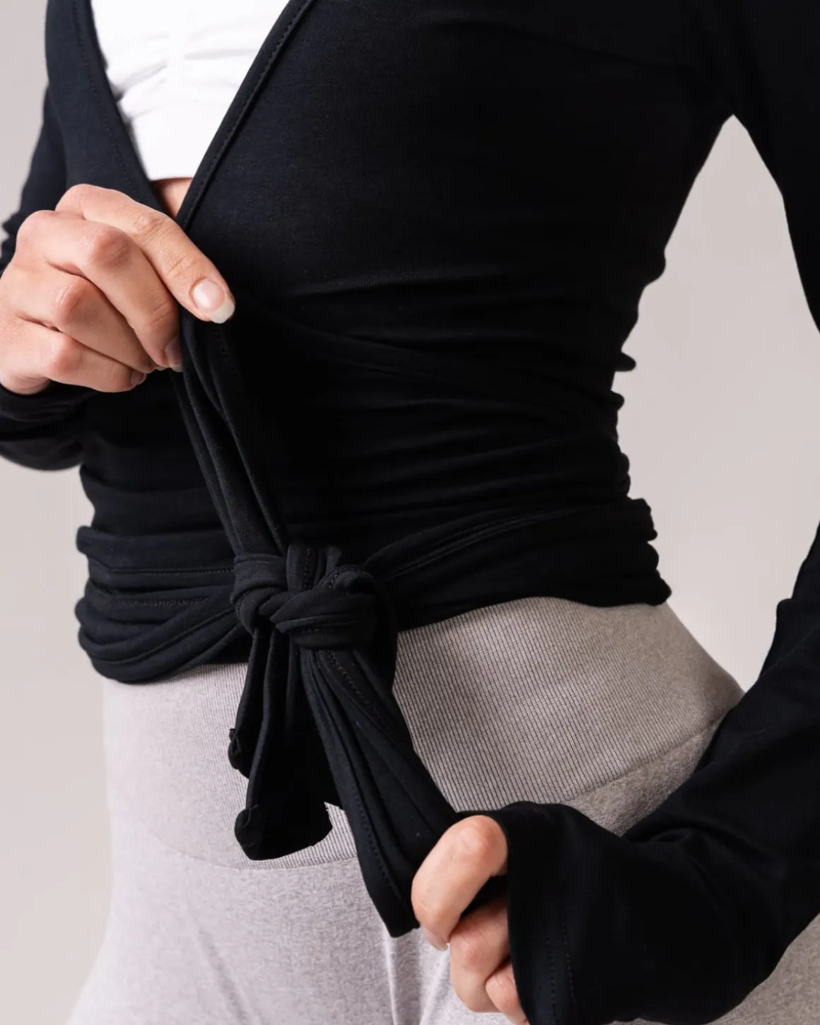 Ballet Wrap Top Black