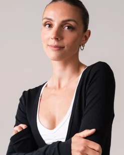 Ballet Wrap Top Black