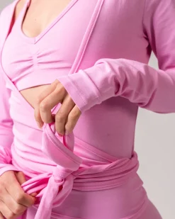 Ballet Wrap Top Pink Chiffon