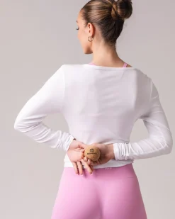 Ballet Wrap Top White