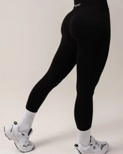 Beam Clean Bra + Beam Scrunch Tights Black Marl SET