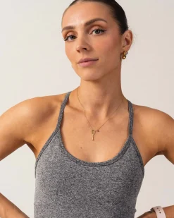 Beam Clean Bra + Beam Scrunch Tights Black Marl SET