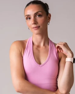 Beam Clean Halter Top Pink Chiffon