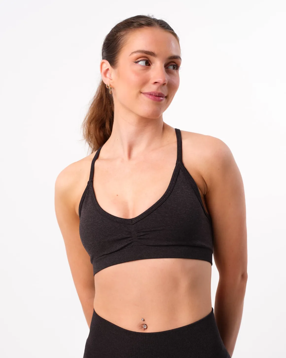 Beam Clean Mini Bra Black Iron Marl