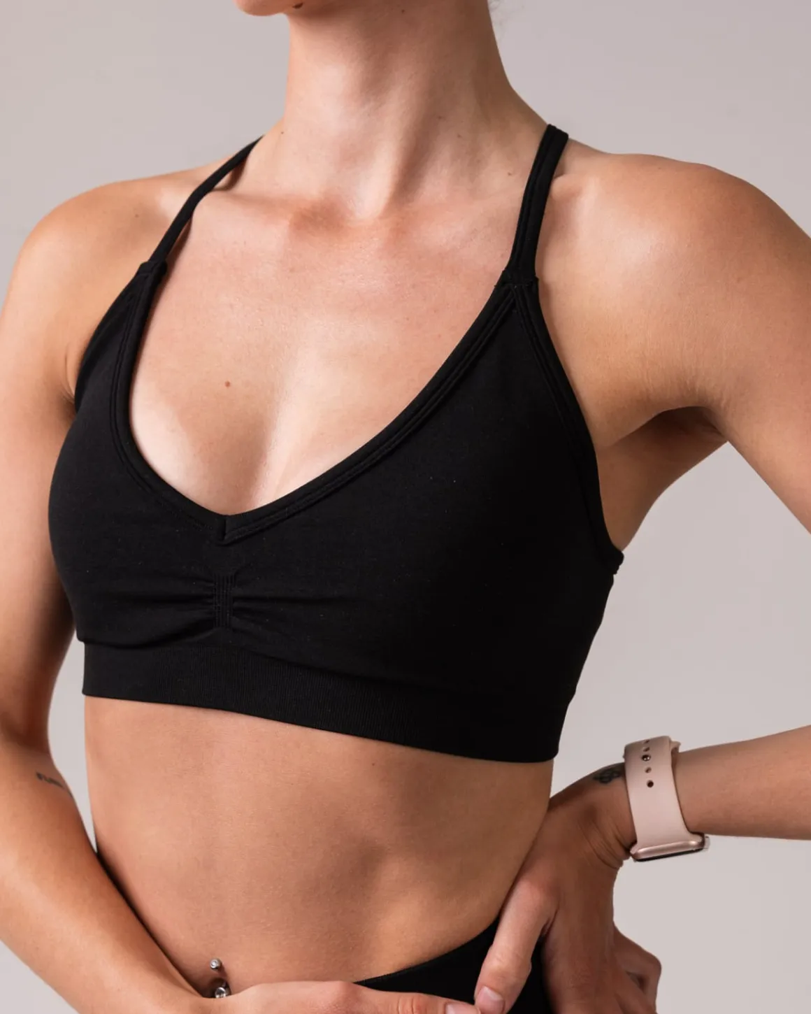 Beam Clean Mini Bra + Shorts 5″ Black SET