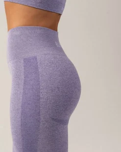 Beam Clean Super Crop Tee + Beam Tights Purple Pop SET