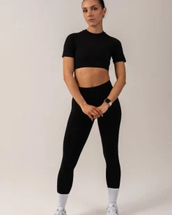 Beam Clean Super Crop Tee Black