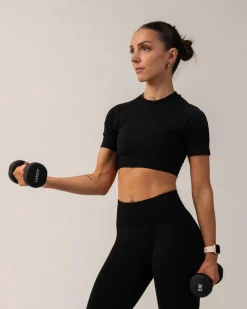Beam Clean Super Crop Tee Black