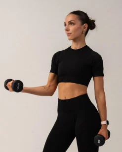 Beam Clean Super Crop Tee Black
