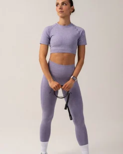 Beam Clean Super Crop Tee Purple Pop Marl