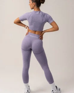 Beam Clean Super Crop Tee Purple Pop Marl
