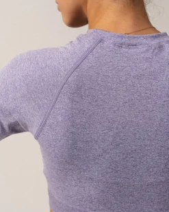 Beam Clean Super Crop Tee Purple Pop Marl