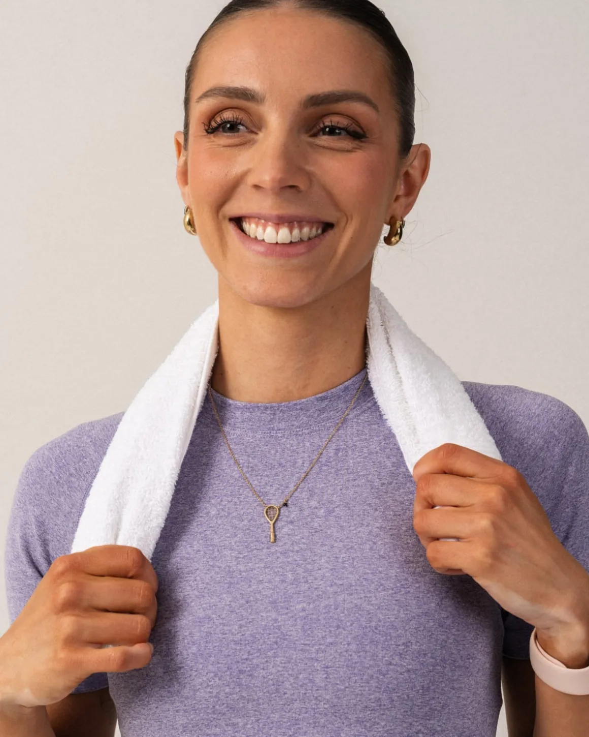 Beam Clean Super Crop Tee Purple Pop Marl