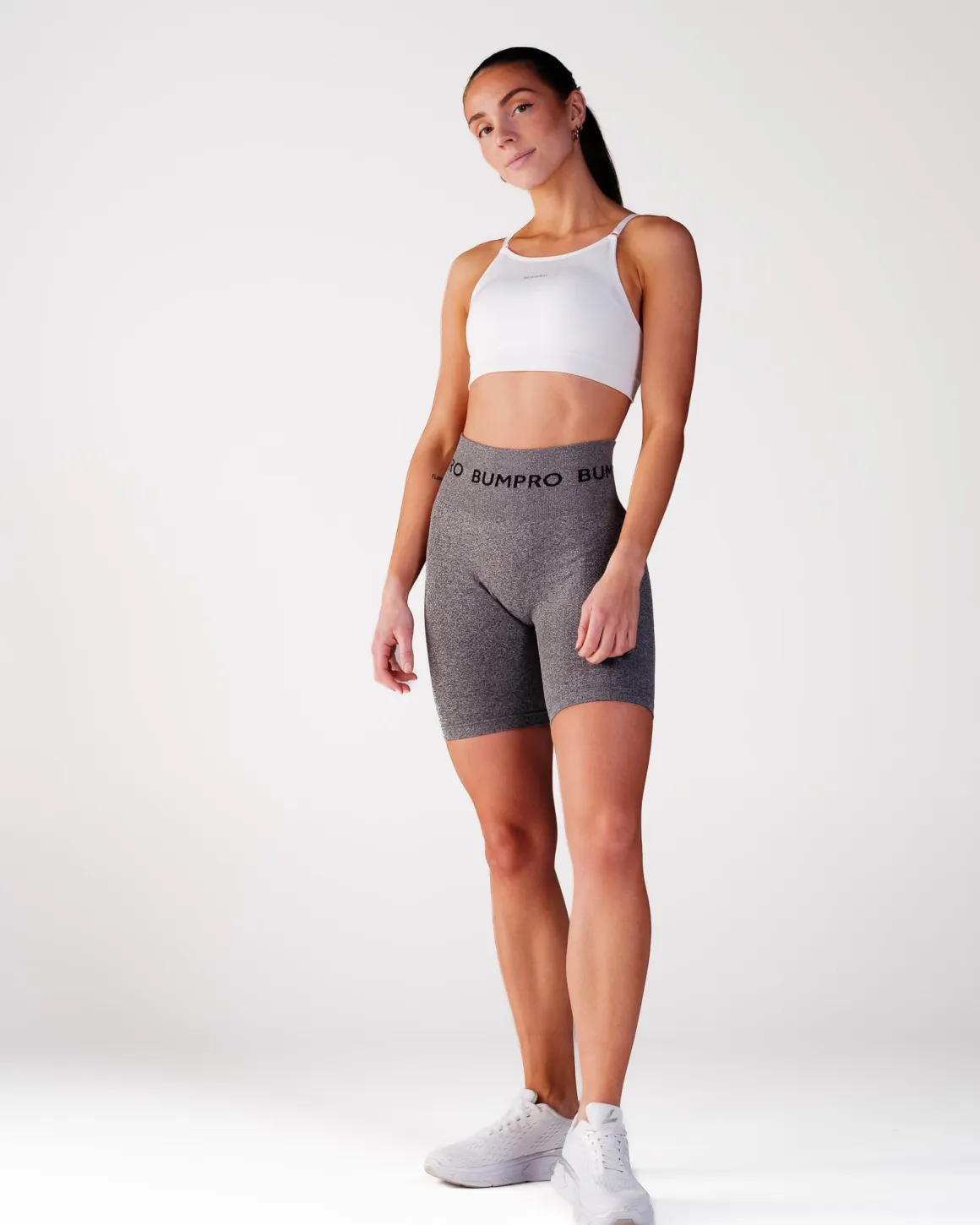 Beam Logo Biker Shorts Black Marl