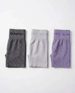 Beam Logo Shorts 5″ Black+Grey+Purple 3-PACK