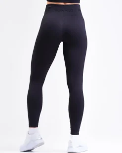 Beam Logo Tights Solid All Black 2-PACK