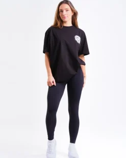 Beam Logo Tights Solid All Black 2-PACK