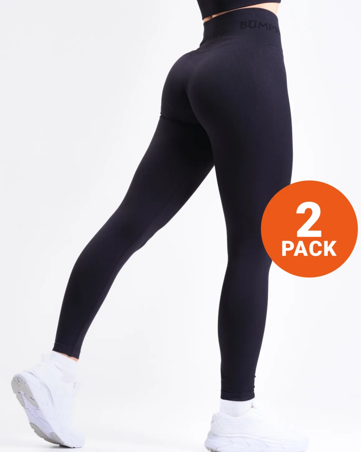Beam Logo Tights Solid All Black 2-PACK