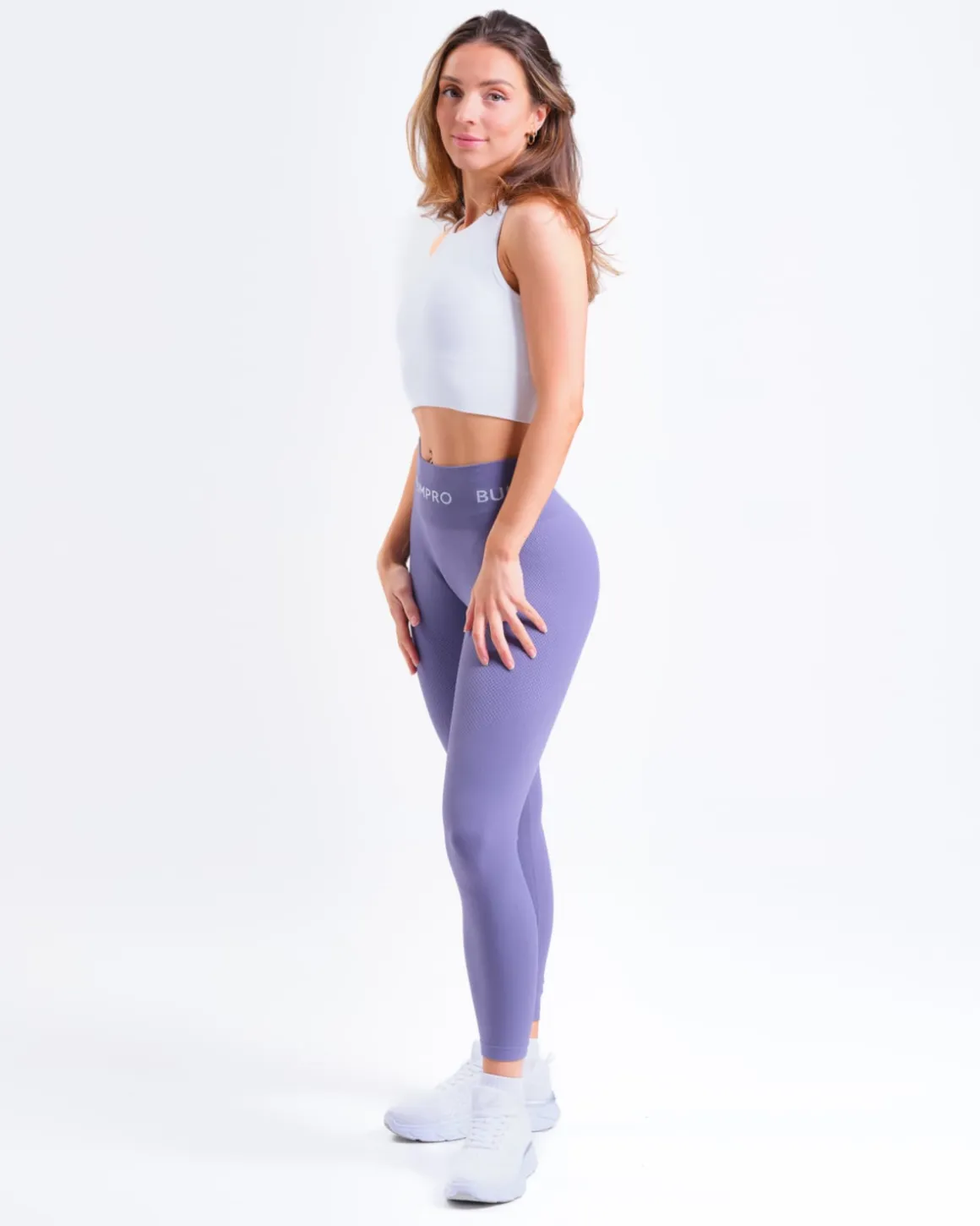 Beam Logo Tights Solid Lilac Heron