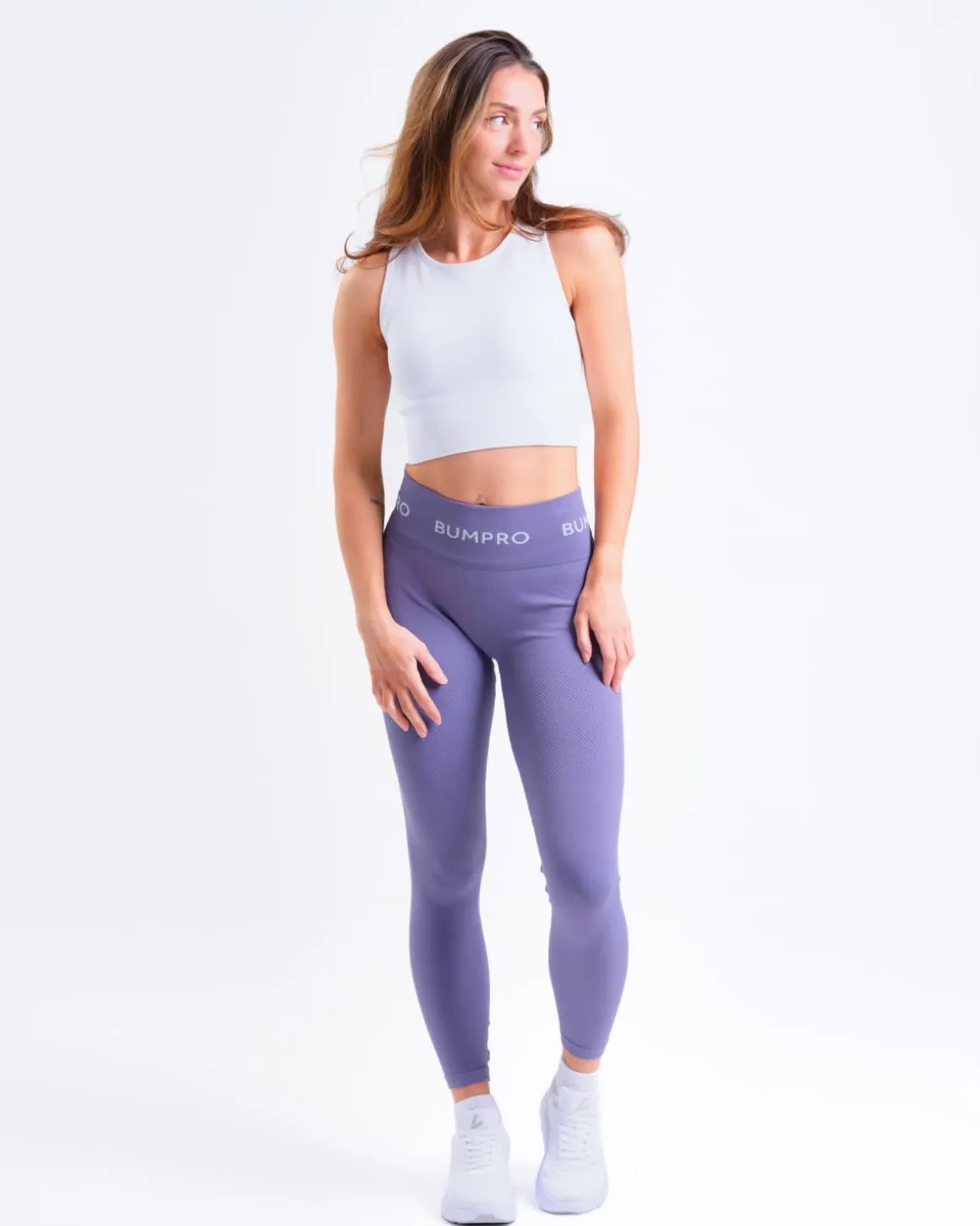 Beam Logo Tights Solid Lilac Heron