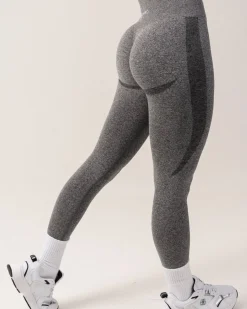 Beam Scrunch Tights Black Marl 2-PACK
