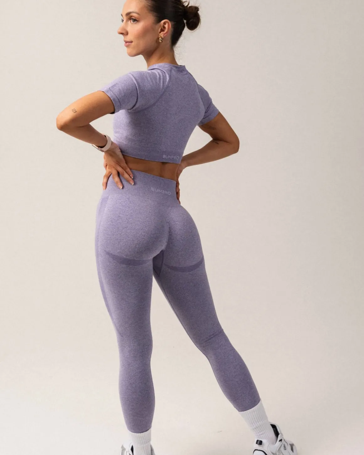 Beam Scrunch Tights Purple Pop Marl