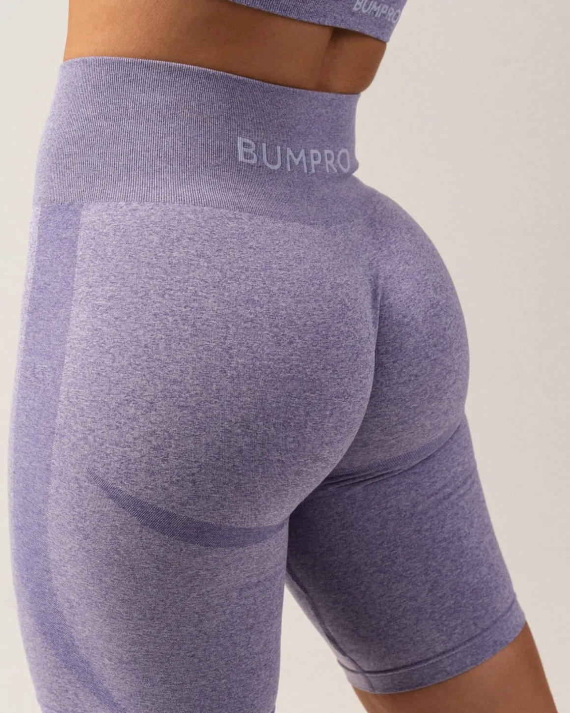Beam Shorts + Beam Clean Super Crop Tee Purple Pop SET